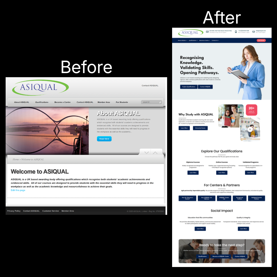 Website Redesign for UK Educational Institution