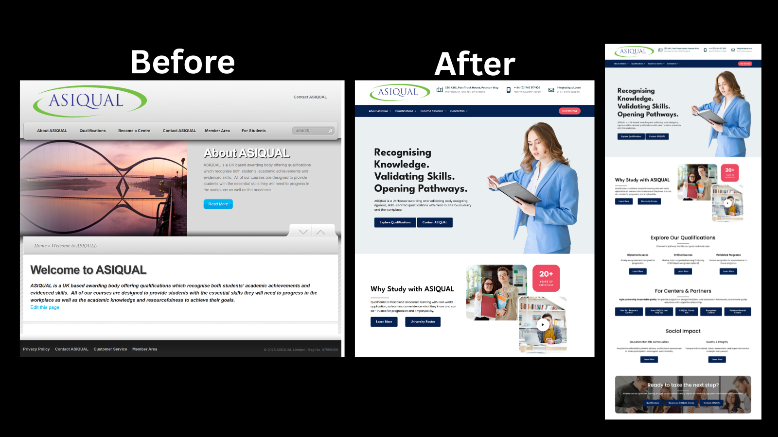Website Redesign for UK Educational Institution