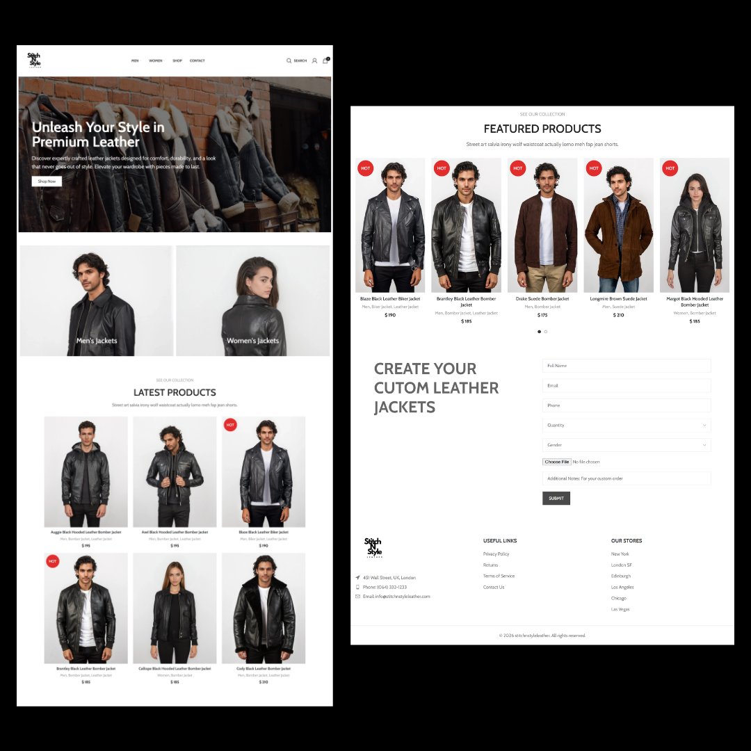 Ecommerce Website for Leather Brand (US)