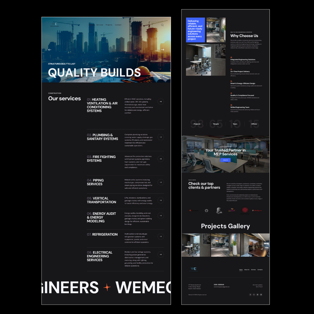 Website Development for MEP Engineering Company